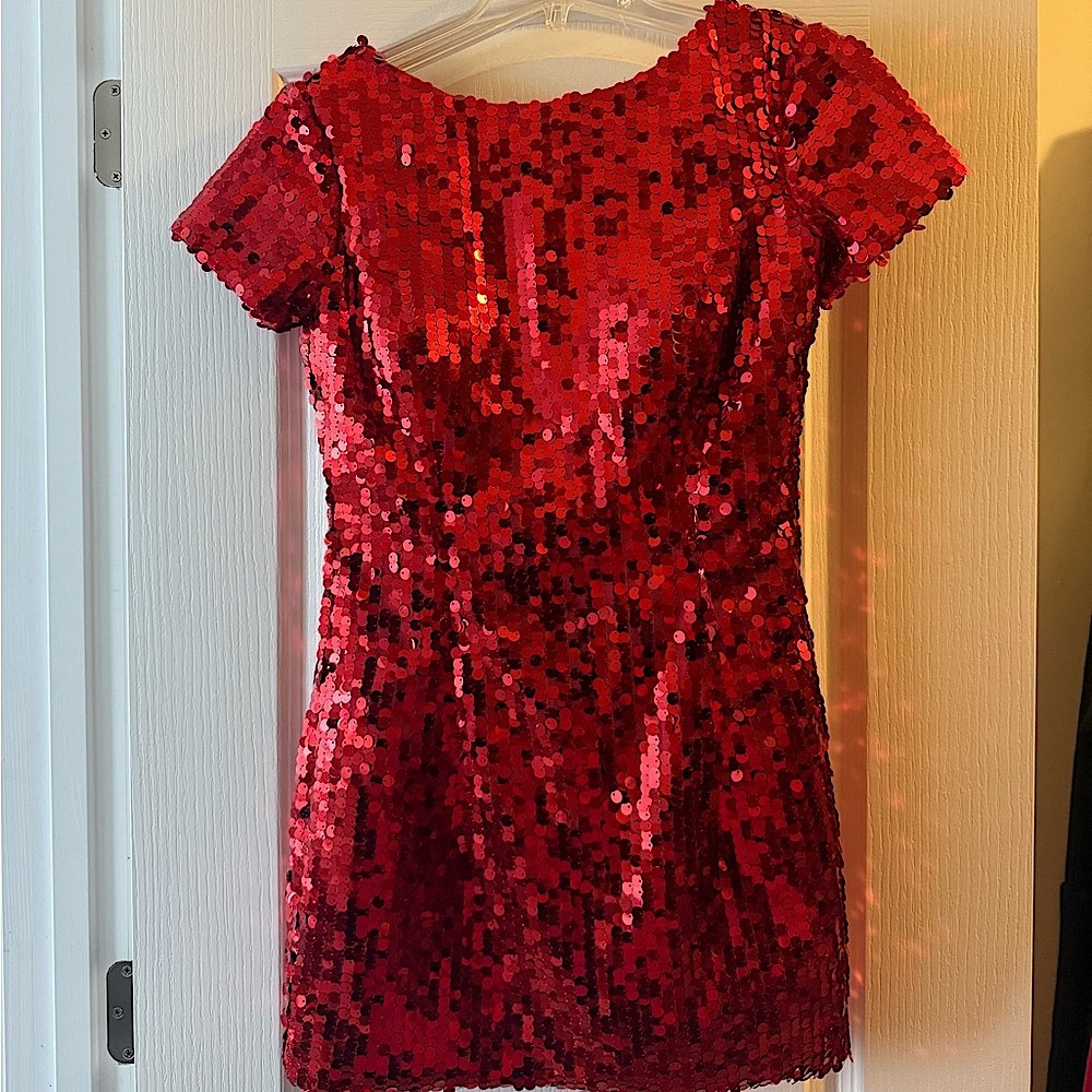 Red Sequin Dress